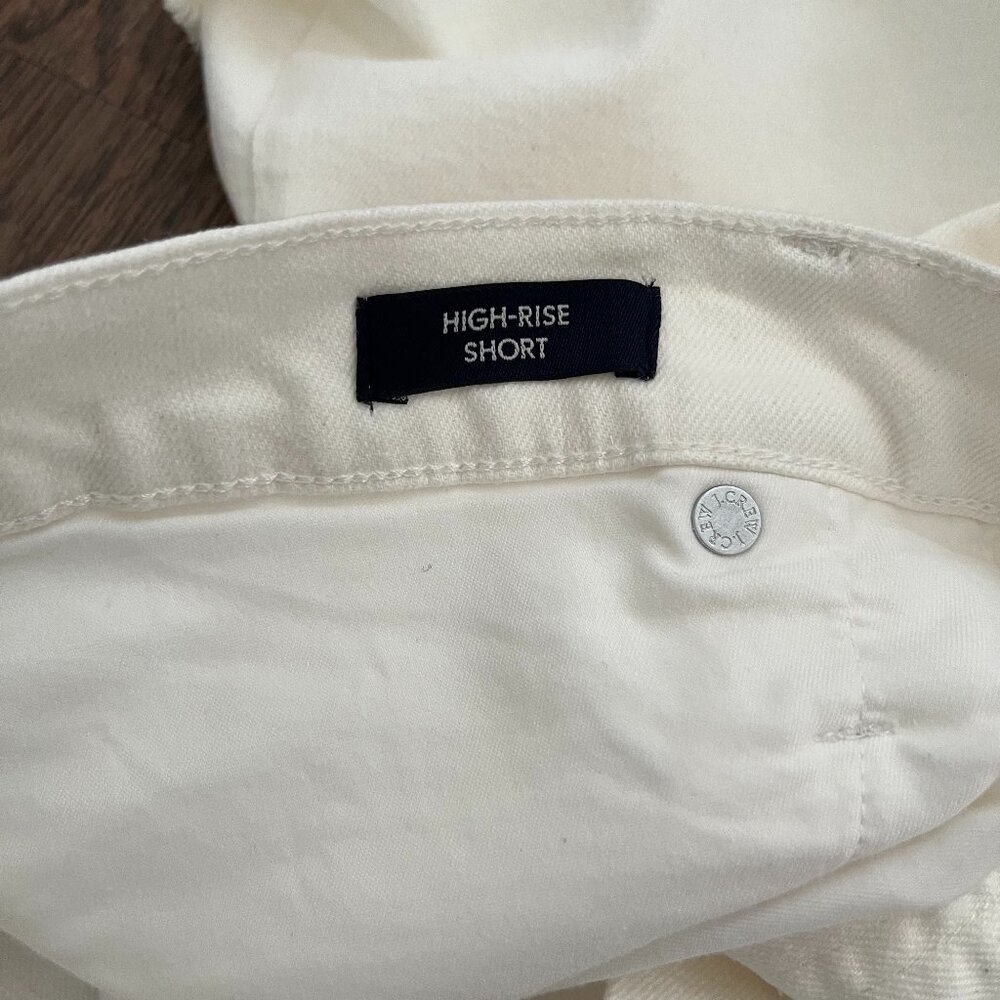 J.Crew Ivory High Rise Button Fly Denim Shorts 33 - Picture 5 of 11